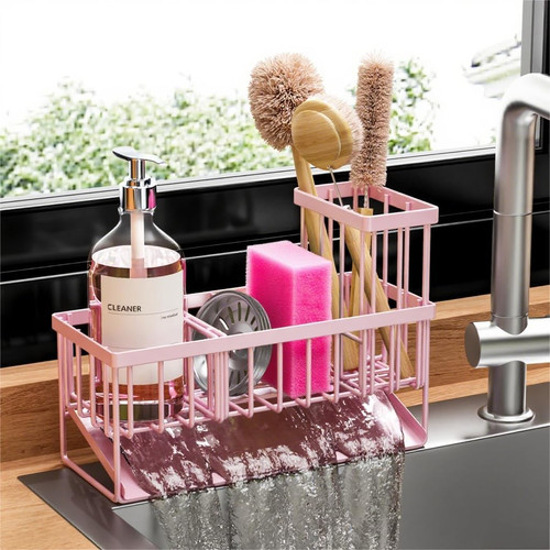 Pink kitchen sink caddy - pink,