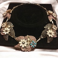 Pink Flower Crystal Chunky