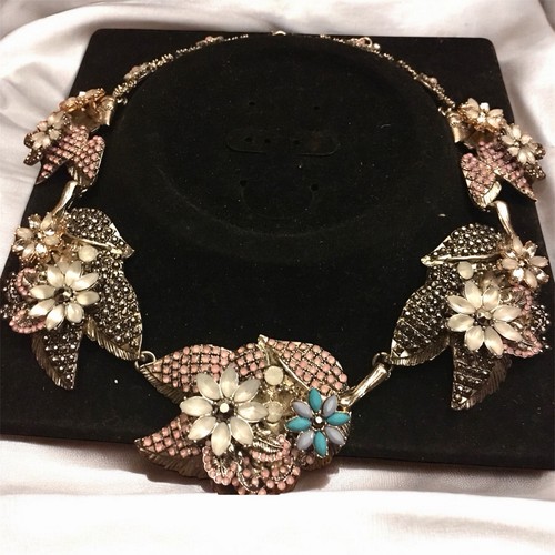 Pink flower crystal chunky - pink,