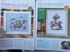2 Margaret Sherry Giant Charts Christmas Cats - Snow Much Fun, Joy to the World