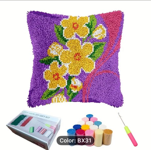 Latch hook diy cushion kit - diy,