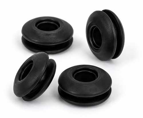 Black plastic snap eyelets - black,
