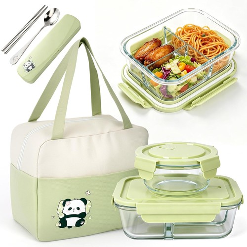 Glass lunch box includes - lunch, soup