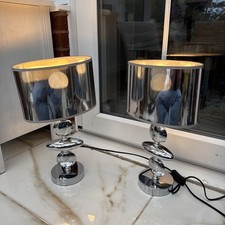 Pair silver metal pebbles - pair,