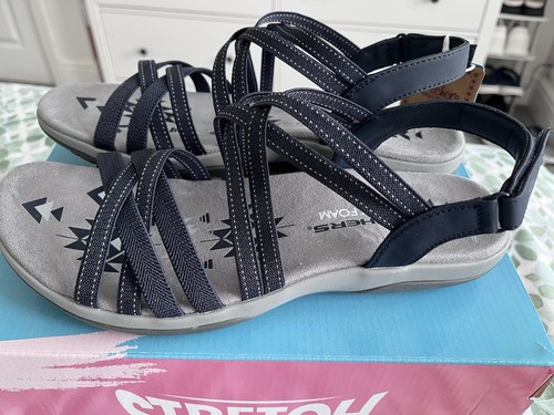 Bnwt skechers reggae slim blue - skechers,
