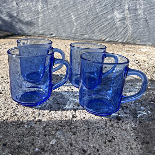 Vintage arcoroc cobalt blue - vintage,