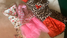 Dog Clothes Job Lot Bundle Pyjama Dress Coat Size S 3-4.5kg
