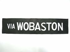 Vintage screen printed Wolverhampton Bus destination blind Via Wobaston 
