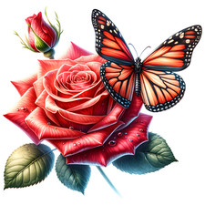 Red Monarch Butterfly Vinyl