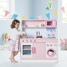 Pink Wooden Toy Kitchen