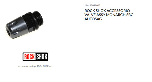 Rock shox accessorio valve - rock,