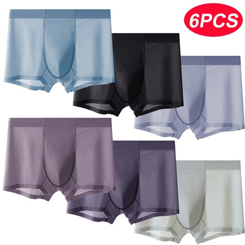 6pcs summer ice silk mens - 6pcs,