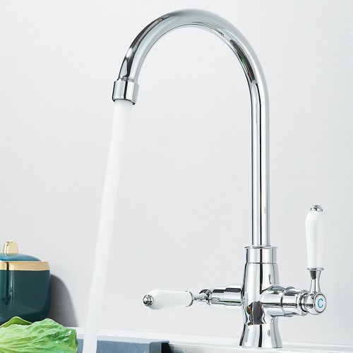 Chrome kitchen mixer tap - tap, 360°