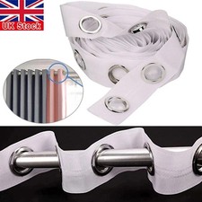 10 Metres Curtains Heading Tape with 80 Round Eyelet Rings for Curtain Blinds UK