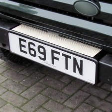 Front bumper step number plate