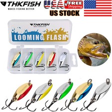 THKFISH 5Pcs Fishing Spoons