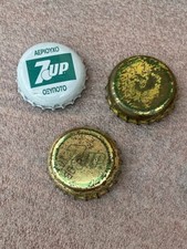 Vintage Rare  7UP Fido Dido 3 Bottle Tops