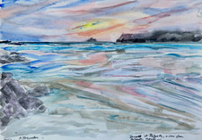 Polzeath Orange Sunset