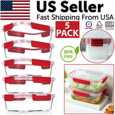 5 Pack Stackable Food Storage