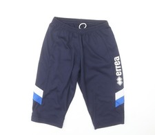 Errea Men's Navy Blue Athletic Shorts Size M Quick Dry Polyester