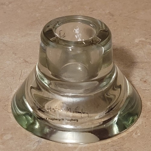Glass candle holder - candle, both