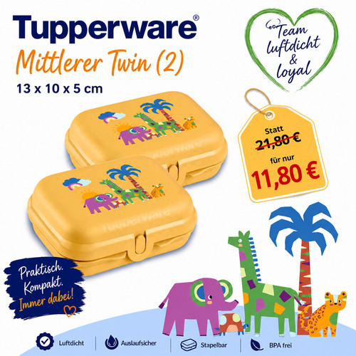 Tupperware eco twin yellow - tupperware, eco+