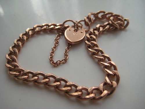 Gold links bracelet - gold, screw