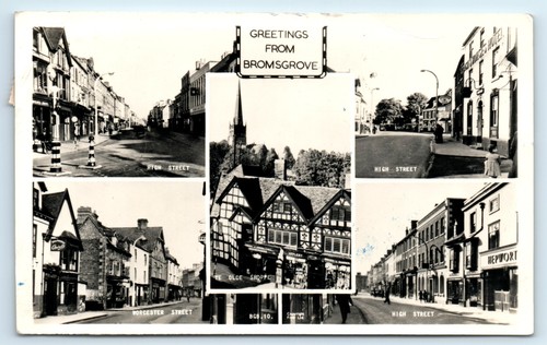 Postcard bromsgrove 5 view - bromsgrove,