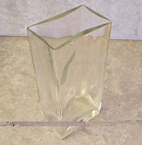 Clear glass rectangular flower - rectangular,