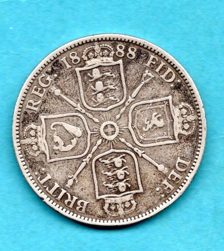 1888 silver florin coin - 1888,