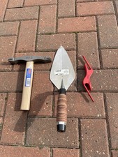 Marshalltown 9 Inch London Trowel, MT Barrel Jointer, Footprint Scutch Hammer