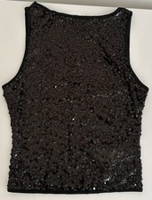 Shein black sequin vest top XS BNIB (no tags)
