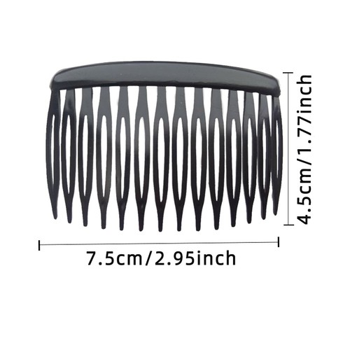 7cm hair combs slides - slides, black