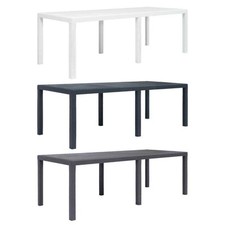 Garden Table Plastic Rattan Look Furniture Multi Colours Multi Sizes vidaXL