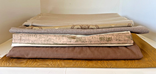 Brown beige fabric bundle - fabric,