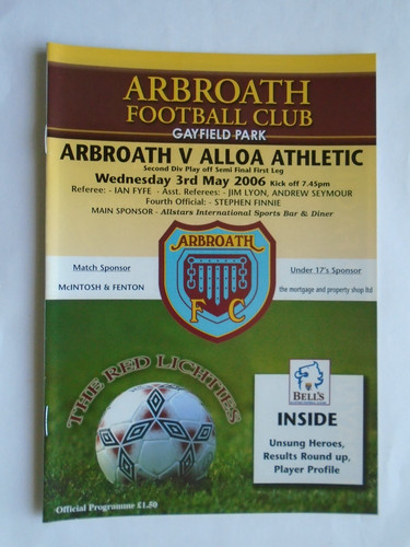 Arbroath alloa athletic 2006 - arbroath,