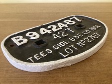 Original Railway Wagon D Plate