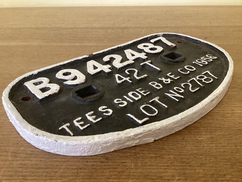 Original railway wagon plate - original, d