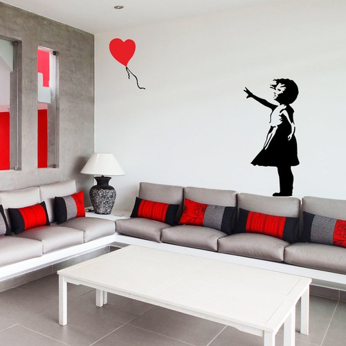 Banksy childhood girl with - girl,