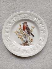 Royal Worcester Palissy Crown Ware Decorative Linnet Bird Plate