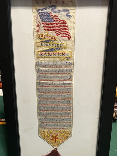 Antique woven silk bookmark - woven,