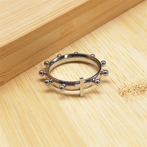 Christian jesus cross ring - christian,