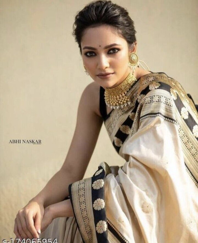 New banarasi silk saree indian - banarasi,