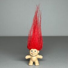 Vintage DAM Troll Badge 1" Figure Red Hair 1989 Retro Toy