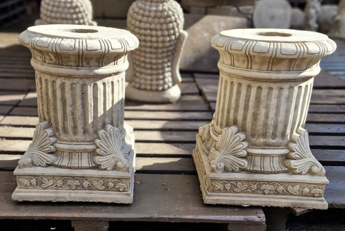 Pair large corinthian plinth - pair,