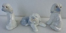 HARVEY KNOX - Vtg Ceramic Dog Figurines - Old English Sheep Dog & Afghan Hounds
