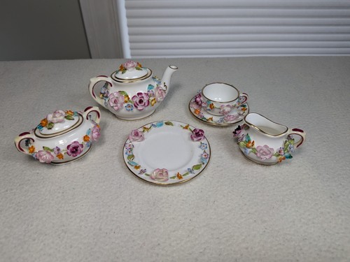 Rare coalport flower encrusted - coalport,