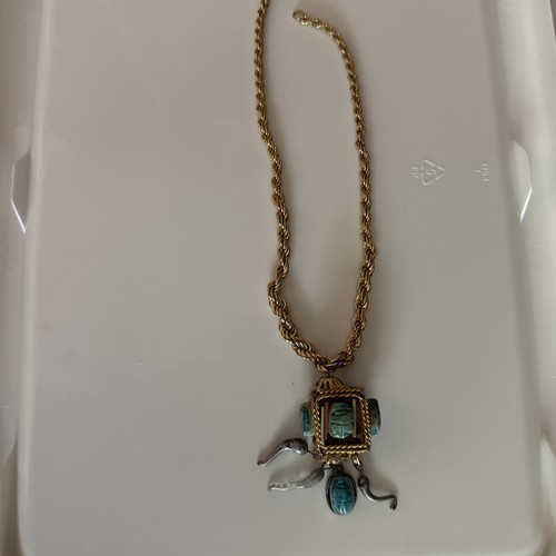 Egyptian revival necklace - egyptian,