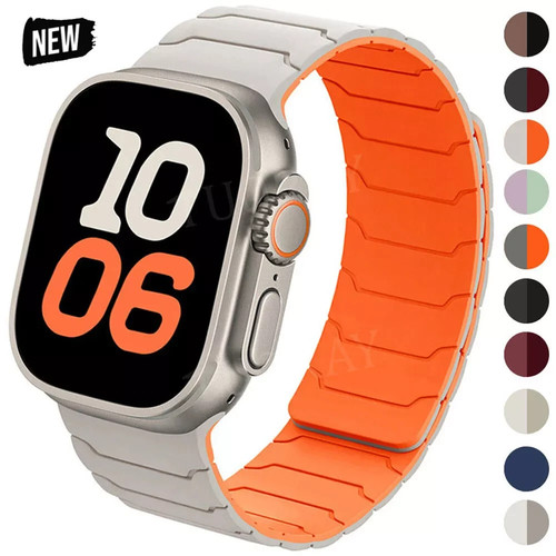Magnetic silicone strap band - silicone,