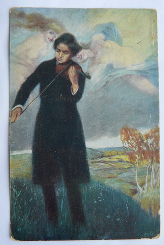 Art nouveau symbolism postcard - symbolism,